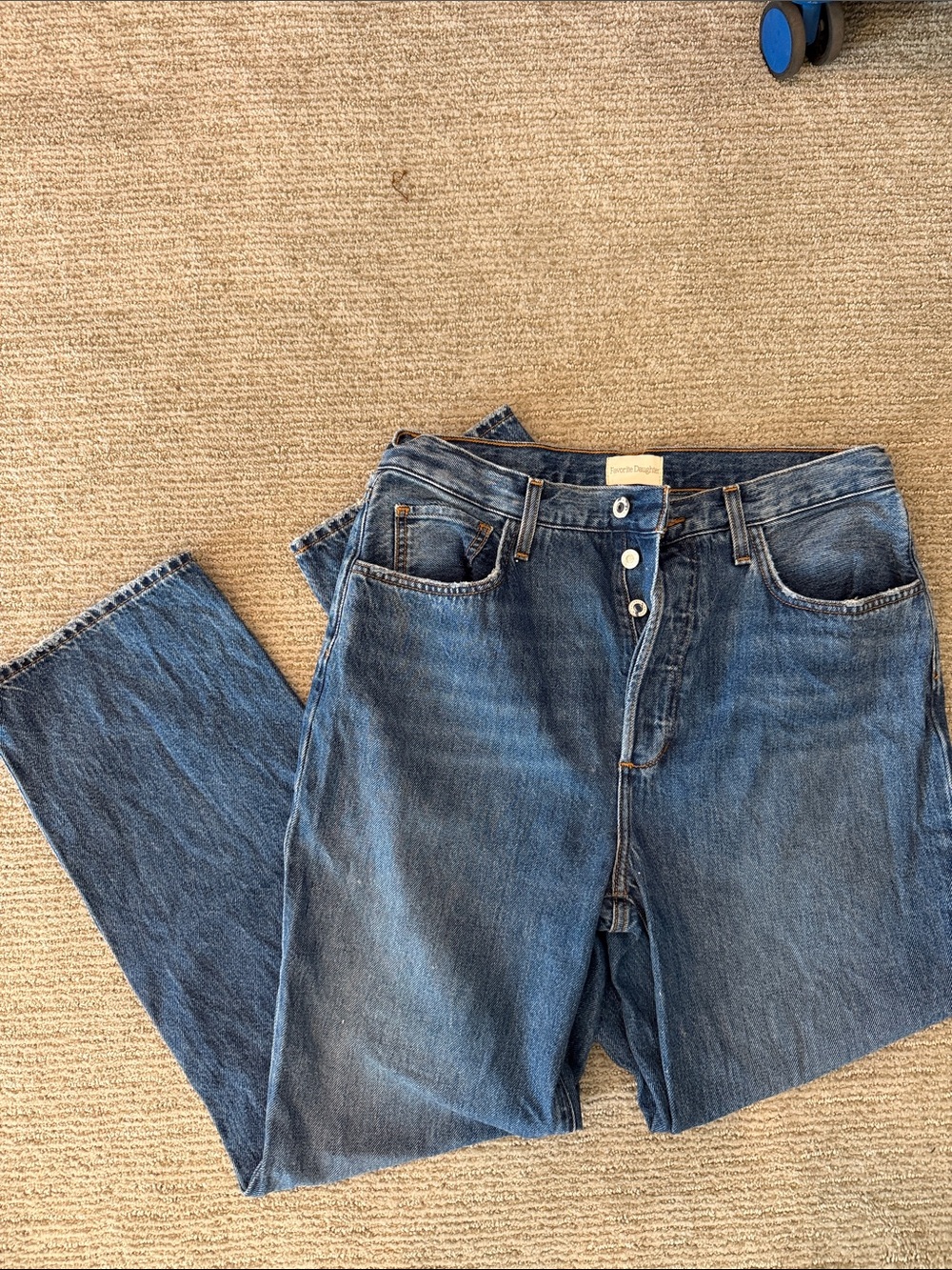 Favorite Daughter Otto Stretch Cotton High-Rise Straight Leg Jean Size 29